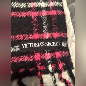 Scarf by Victoria secret. Pink white and black. 12 inches wide about 80 in long